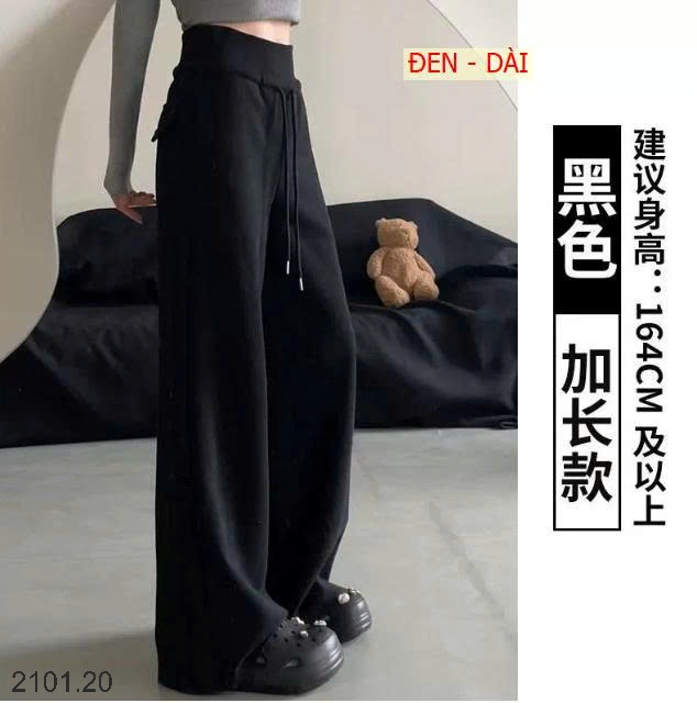 26HA2101.20 - QUẦN THỂ THAO ỐNG RỘNG CẠP CAO NỮ