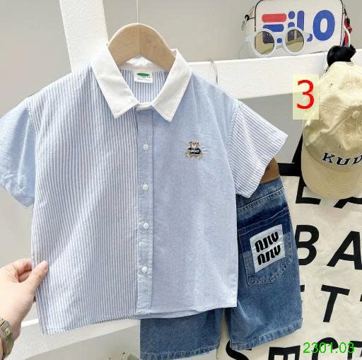 26HA2301.03 - ÁO SƠ MI CỘC TAY HÌNH GẤU KACADY