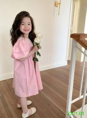 26HA2301.01 - VÁY TAY BỒNG BÉ GÁI