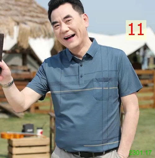 26HA2301.17 - ÁO POLO KẺ TRUNG NIÊN