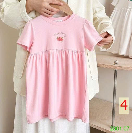 26HA2301.07 - VÁY THUN BÉ GÁI KIỂU HÀN