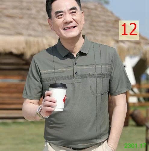 26HA2301.17 - ÁO POLO KẺ TRUNG NIÊN