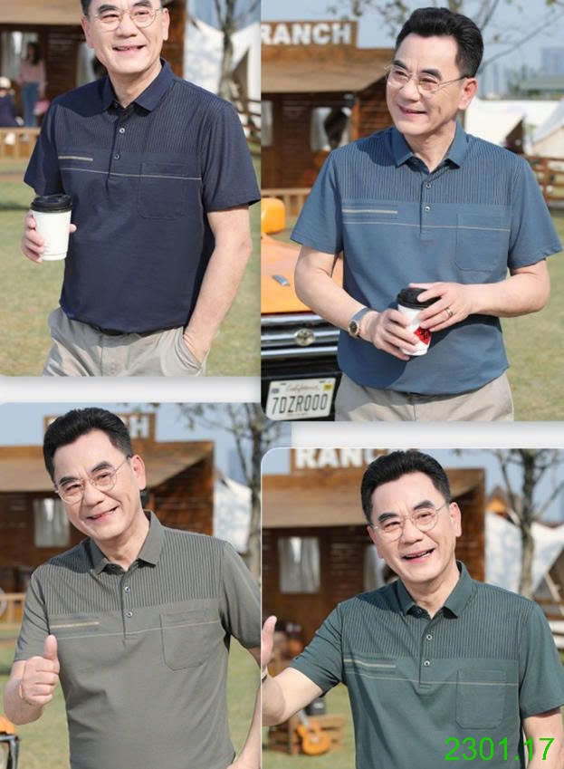 26HA2301.17 - ÁO POLO KẺ TRUNG NIÊN