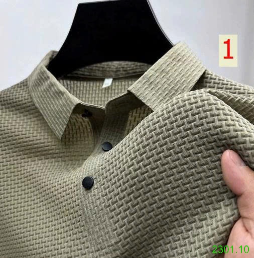 26HA2301.10 - ÁO POLO TỔ ONG LỤA BĂNG NAM