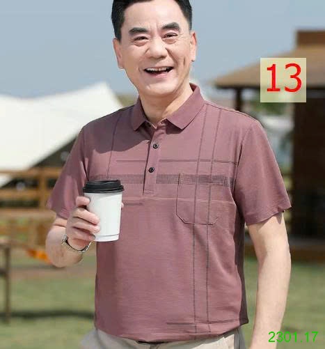 26HA2301.17 - ÁO POLO KẺ TRUNG NIÊN