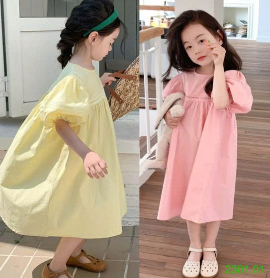 26HA2301.01 - VÁY TAY BỒNG BÉ GÁI