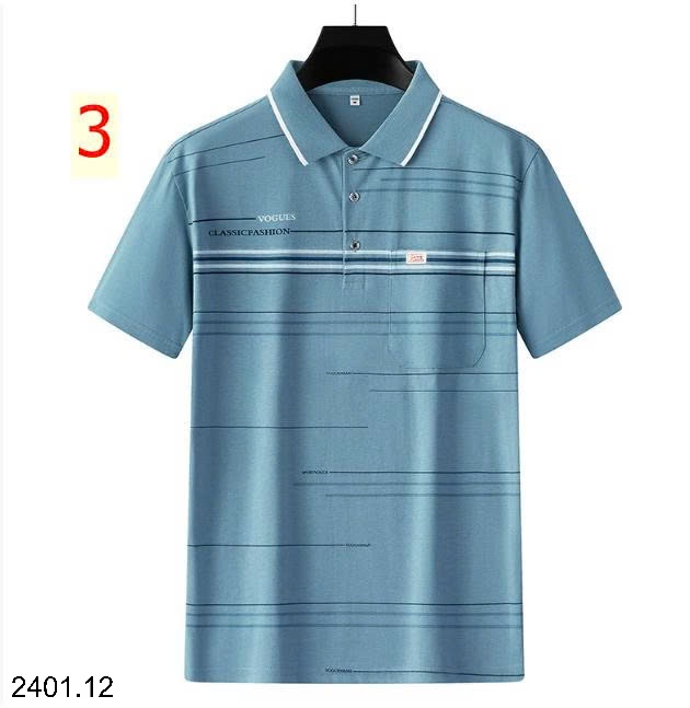 26HA2401.12 - ÁO POLO KẺ CỘC TAY NAM