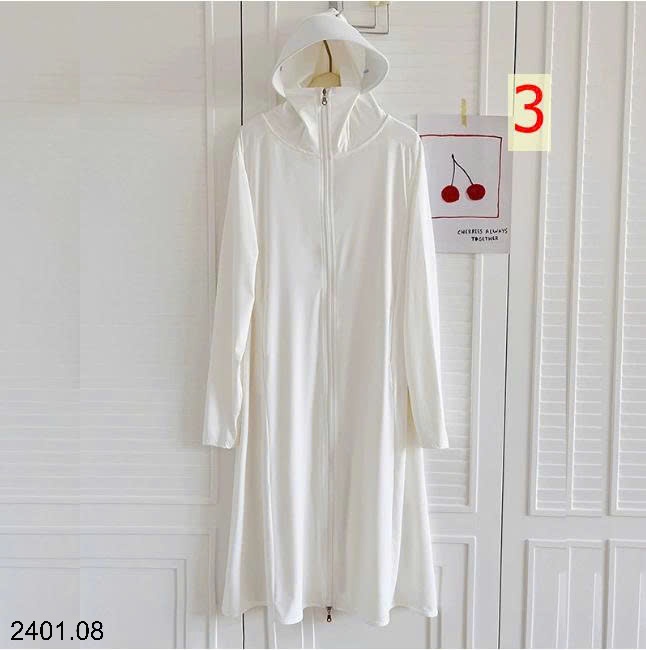 26HA2401.08 - ÁO CHỐNG NẮNG LỤA BĂNG DÁNG DÀI