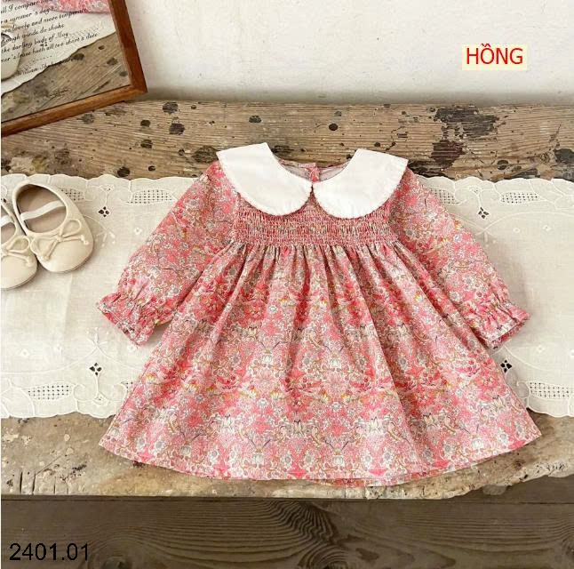 26HA2401.01 - ĐẦM CỔ SEN BÉ GÁI SIÊU XINH