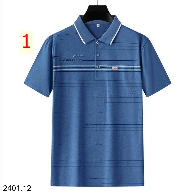 26HA2401.12 - ÁO POLO KẺ CỘC TAY NAM