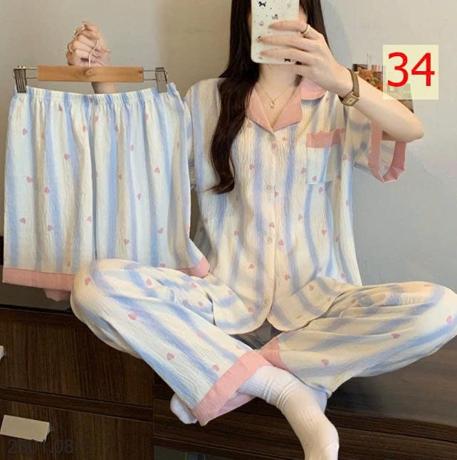 26HA2501.08 - SET 3 MÓN ĐỒ MẶC NHÀ CHO NỮ