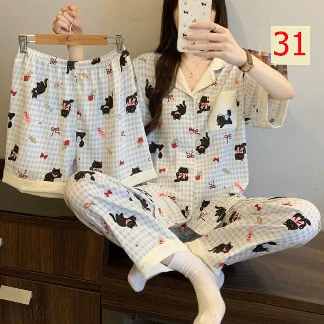 26HA2501.08 - SET 3 MÓN ĐỒ MẶC NHÀ CHO NỮ