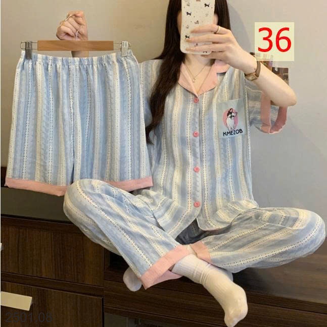 26HA2501.08 - SET 3 MÓN ĐỒ MẶC NHÀ CHO NỮ
