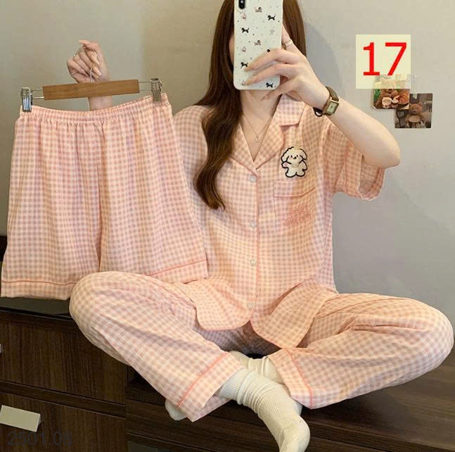 26HA2501.08 - SET 3 MÓN ĐỒ MẶC NHÀ CHO NỮ