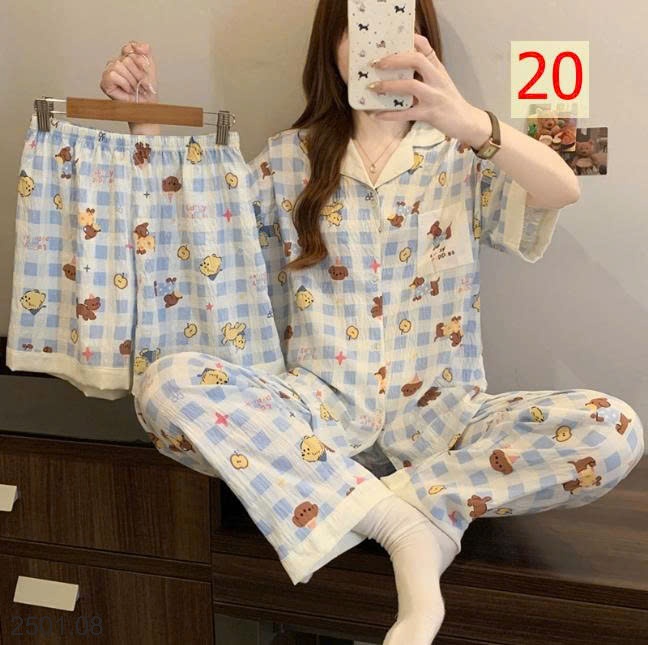 26HA2501.08 - SET 3 MÓN ĐỒ MẶC NHÀ CHO NỮ