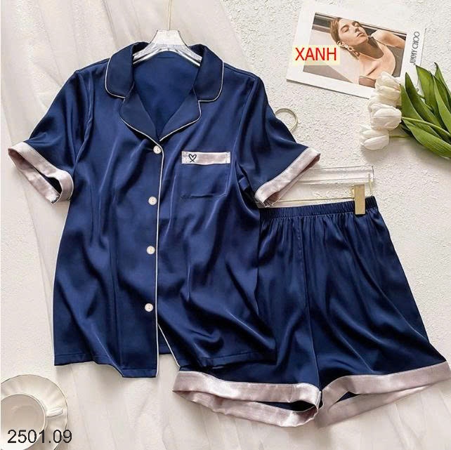 26HA2501.09 - BỘ LỤA ĐÙI PIZAMA