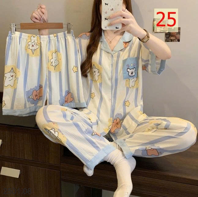26HA2501.08 - SET 3 MÓN ĐỒ MẶC NHÀ CHO NỮ