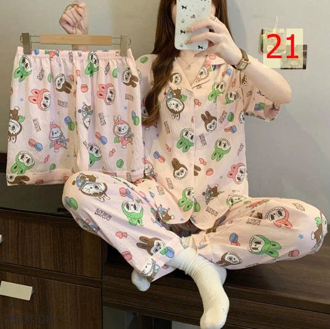 26HA2501.08 - SET 3 MÓN ĐỒ MẶC NHÀ CHO NỮ