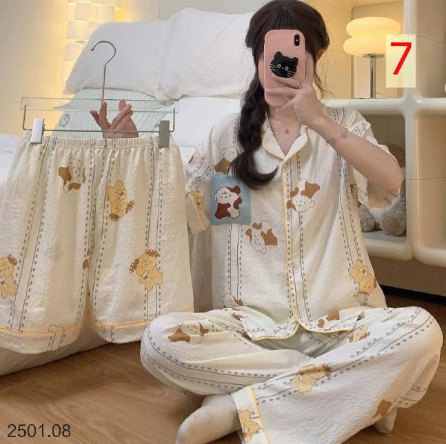 26HA2501.08 - SET 3 MÓN ĐỒ MẶC NHÀ CHO NỮ