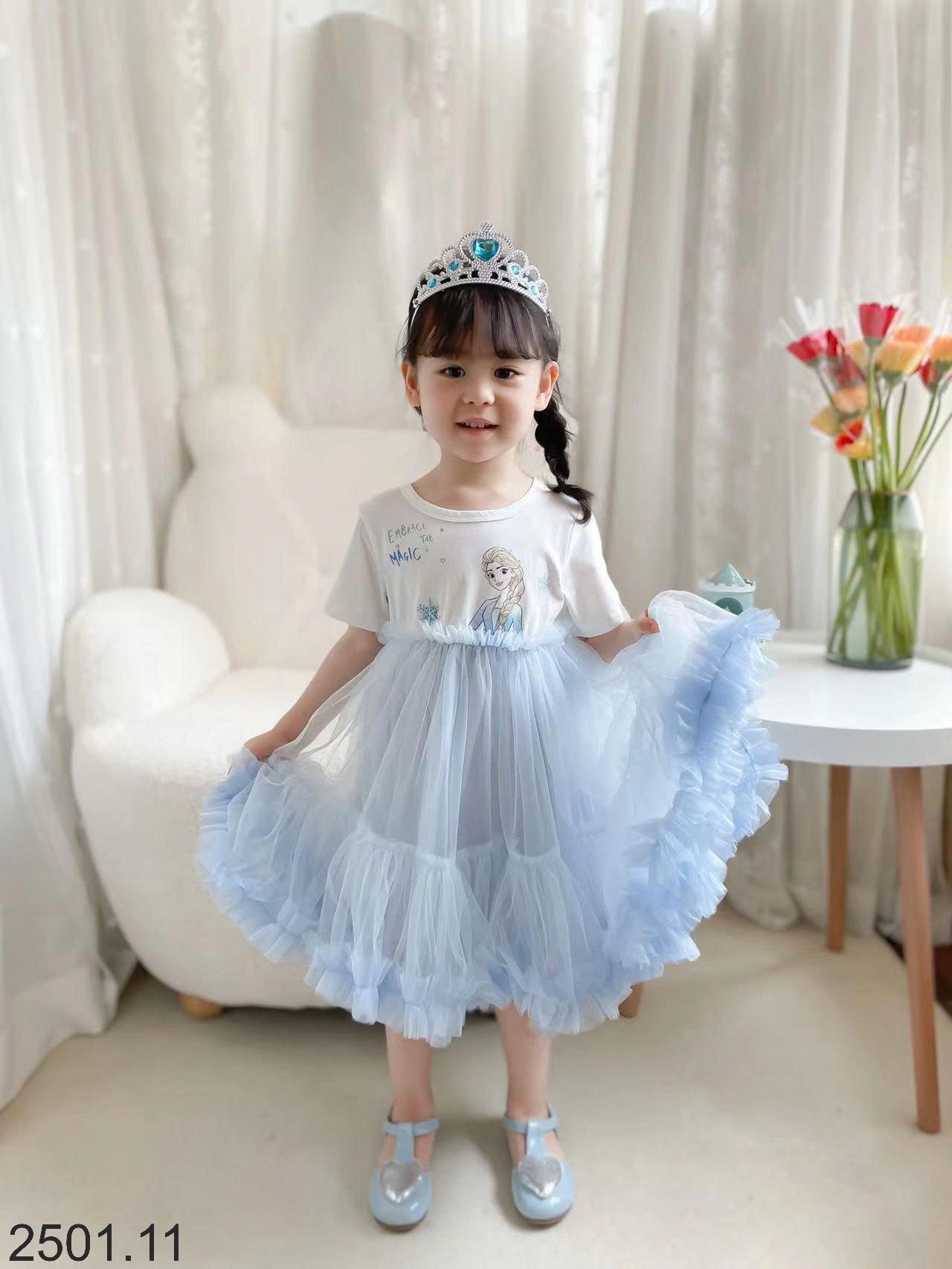 26HA2501.11 - VÁY PHA REN ELSA BÉ GÁI