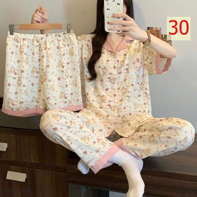 26HA2501.08 - SET 3 MÓN ĐỒ MẶC NHÀ CHO NỮ