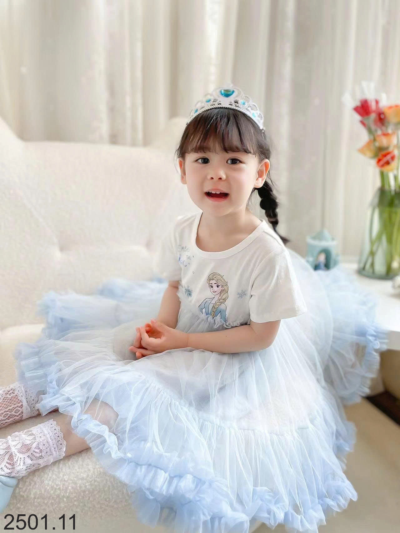 26HA2501.11 - VÁY PHA REN ELSA BÉ GÁI