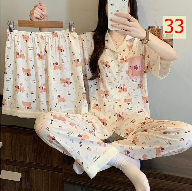 26HA2501.08 - SET 3 MÓN ĐỒ MẶC NHÀ CHO NỮ