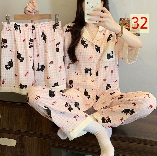 26HA2501.08 - SET 3 MÓN ĐỒ MẶC NHÀ CHO NỮ