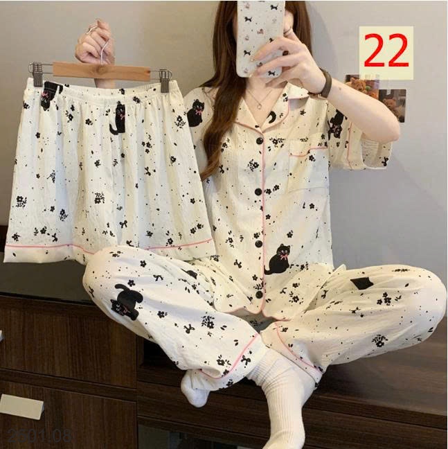 26HA2501.08 - SET 3 MÓN ĐỒ MẶC NHÀ CHO NỮ