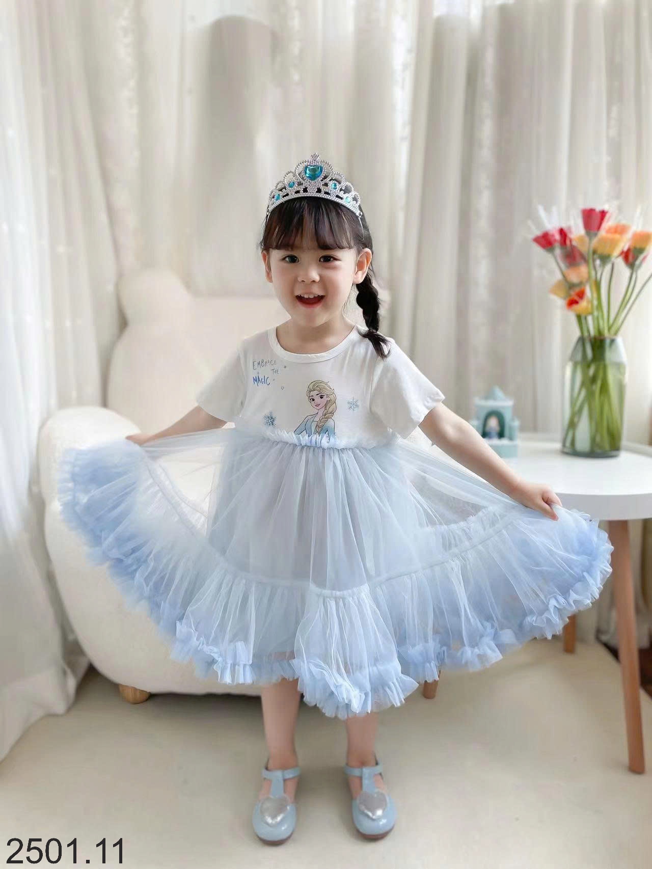 26HA2501.11 - VÁY PHA REN ELSA BÉ GÁI