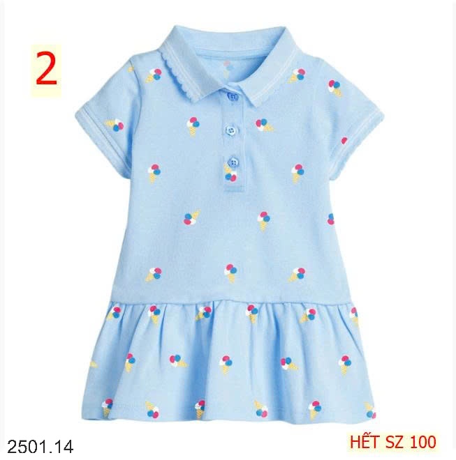 26HA2501.14 - VÁY POLO DÁNG XÒE LITTLE MAVEN BÉ GÁI