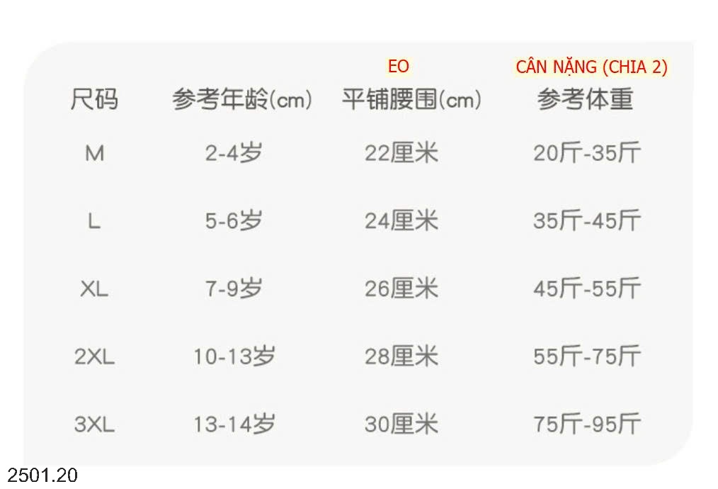26HA2501.20 - SET 3 QUẦN ĐÙI MẶC TRONG VÁY CHO BÉ
