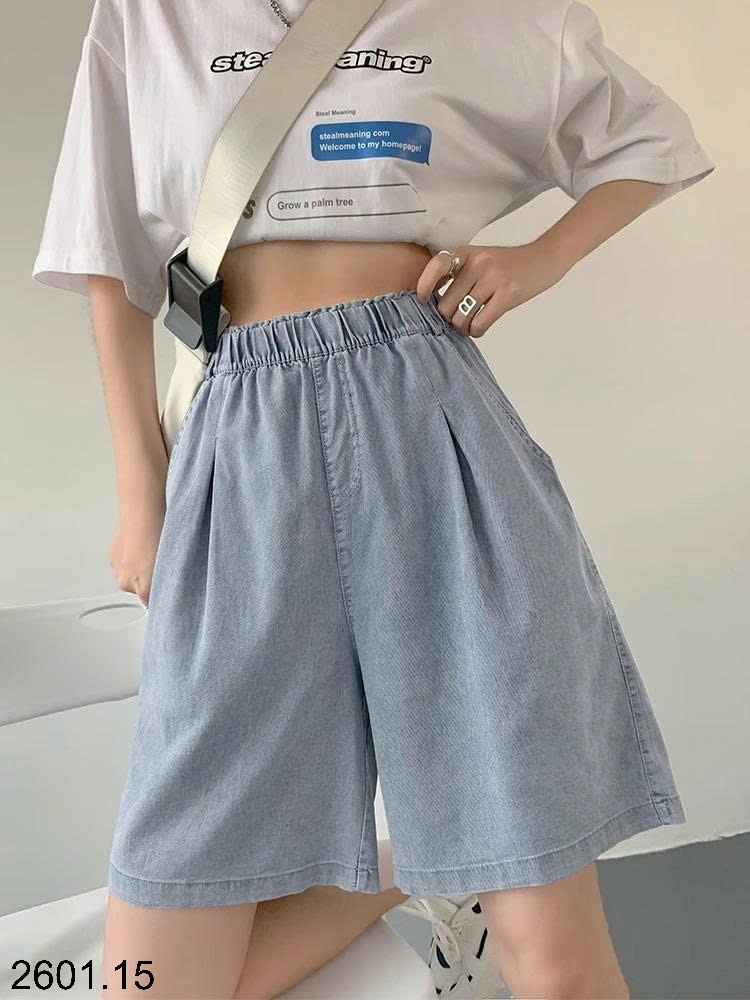 26HA2601.15 - QUẦN SHORT DENIM TENCEL NỮ