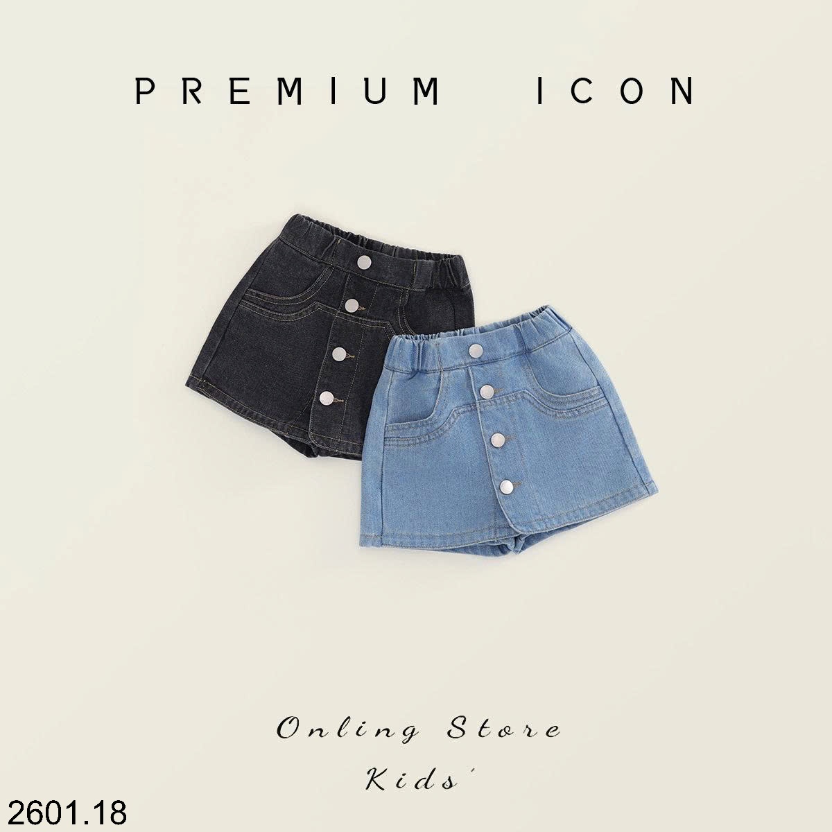 26HA2601.18 - QUẦN GIẢ VÁY PREMIUM BÉ GÁI