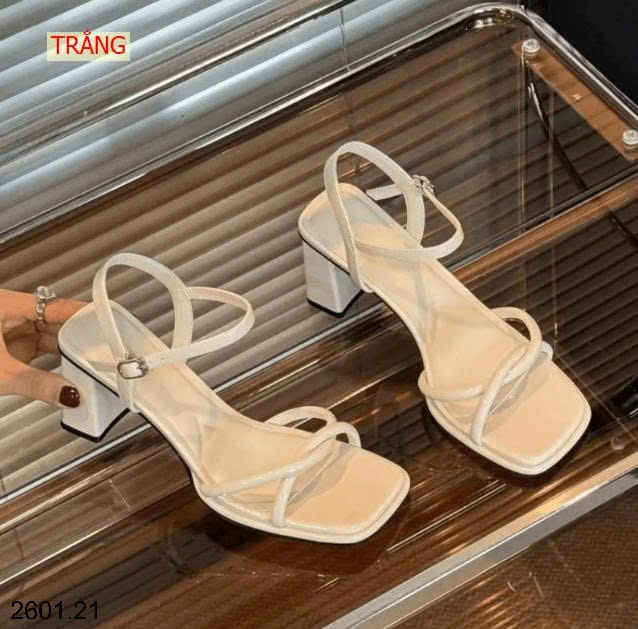 26HA2601.21 - SANDAL GÓT VUÔNG DÂY MẢNH NỮ