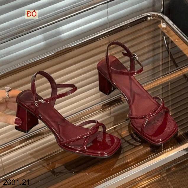 26HA2601.21 - SANDAL GÓT VUÔNG DÂY MẢNH NỮ
