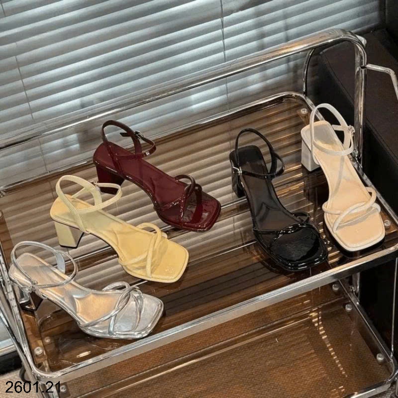 26HA2601.21 - SANDAL GÓT VUÔNG DÂY MẢNH NỮ
