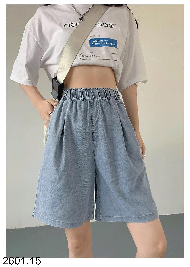 26HA2601.15 - QUẦN SHORT DENIM TENCEL NỮ