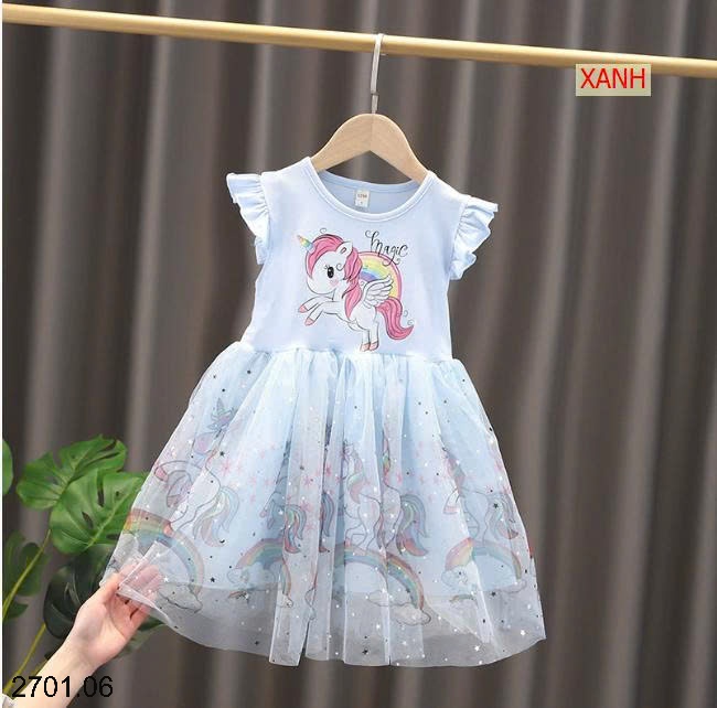 26HA2701.06 - VÁY BÉ GÁI UNICORN