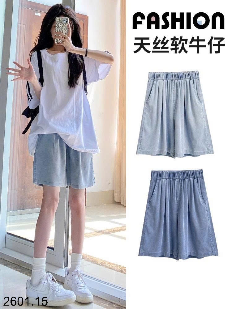 26HA2601.15 - QUẦN SHORT DENIM TENCEL NỮ