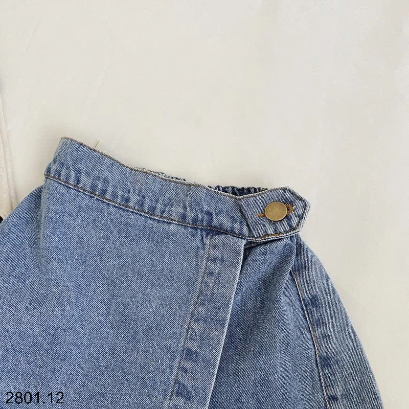 26HA2801.12 - QUẦN SHORT JEAN GIẢ VÁY JEAN BÉ GÁI
