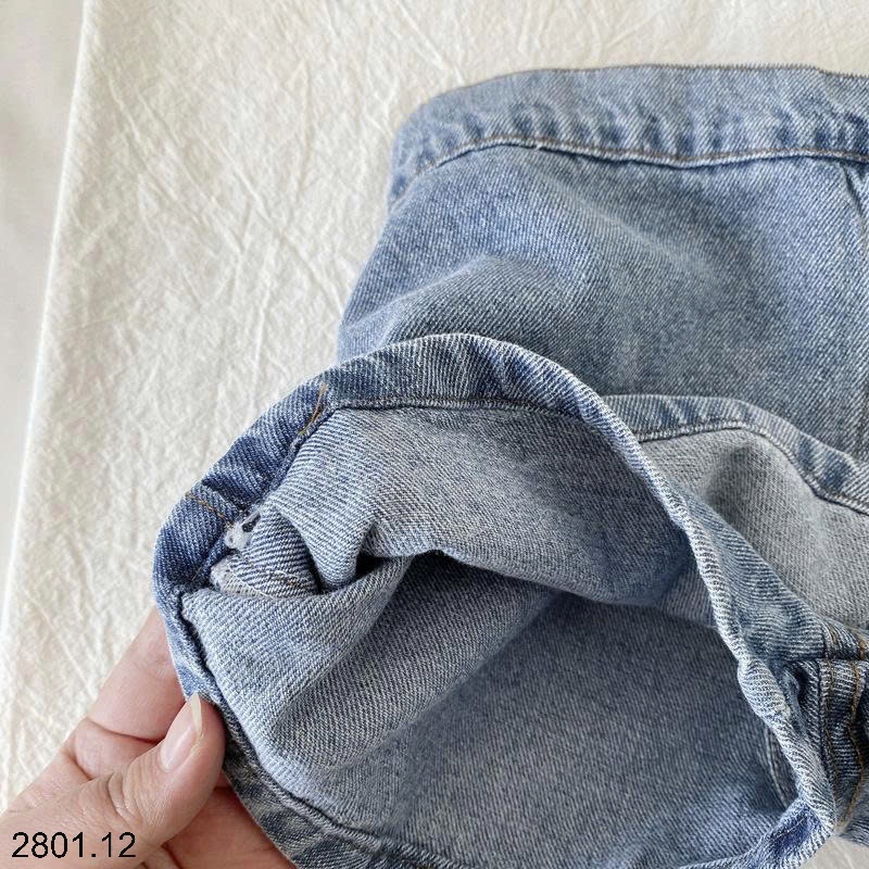 26HA2801.12 - QUẦN SHORT JEAN GIẢ VÁY JEAN BÉ GÁI