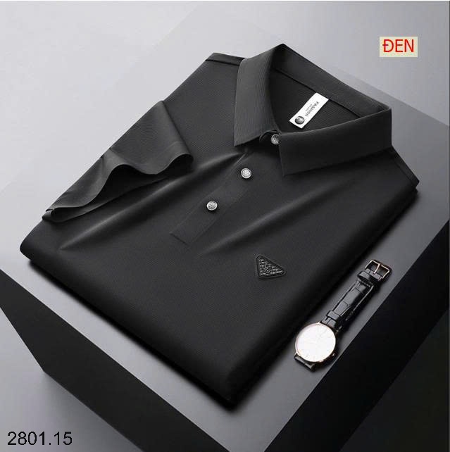 26HA2801.15 - ÁO POLO NGẮN TAY LỤA BĂNG NAM QCCC