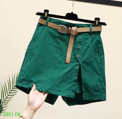 26HA2901.09 - QUẦN SHORT NỮ GIẢ VÁY KÈM THẮT LƯNG