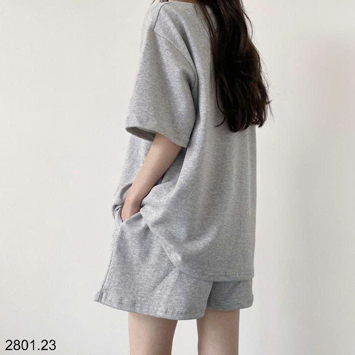 26HA2801.23 - BỘ COTTON HÌNH GẤU CHO NỮ
