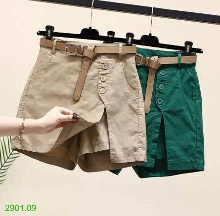 26HA2901.09 - QUẦN SHORT NỮ GIẢ VÁY KÈM THẮT LƯNG