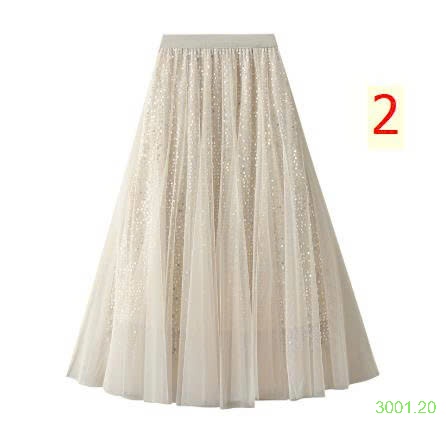 26HA3001.20 - CHÂN VÁY MIDI LƯỚI ĐÍNH SEQUIN CAO CẤP ANGEL
