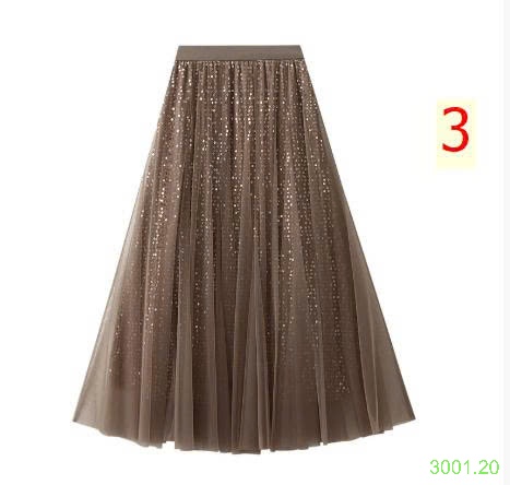 26HA3001.20 - CHÂN VÁY MIDI LƯỚI ĐÍNH SEQUIN CAO CẤP ANGEL