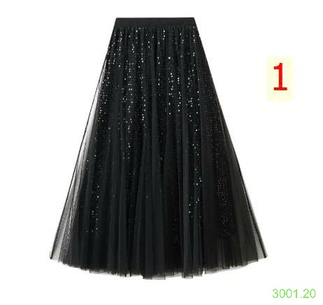 26HA3001.20 - CHÂN VÁY MIDI LƯỚI ĐÍNH SEQUIN CAO CẤP ANGEL