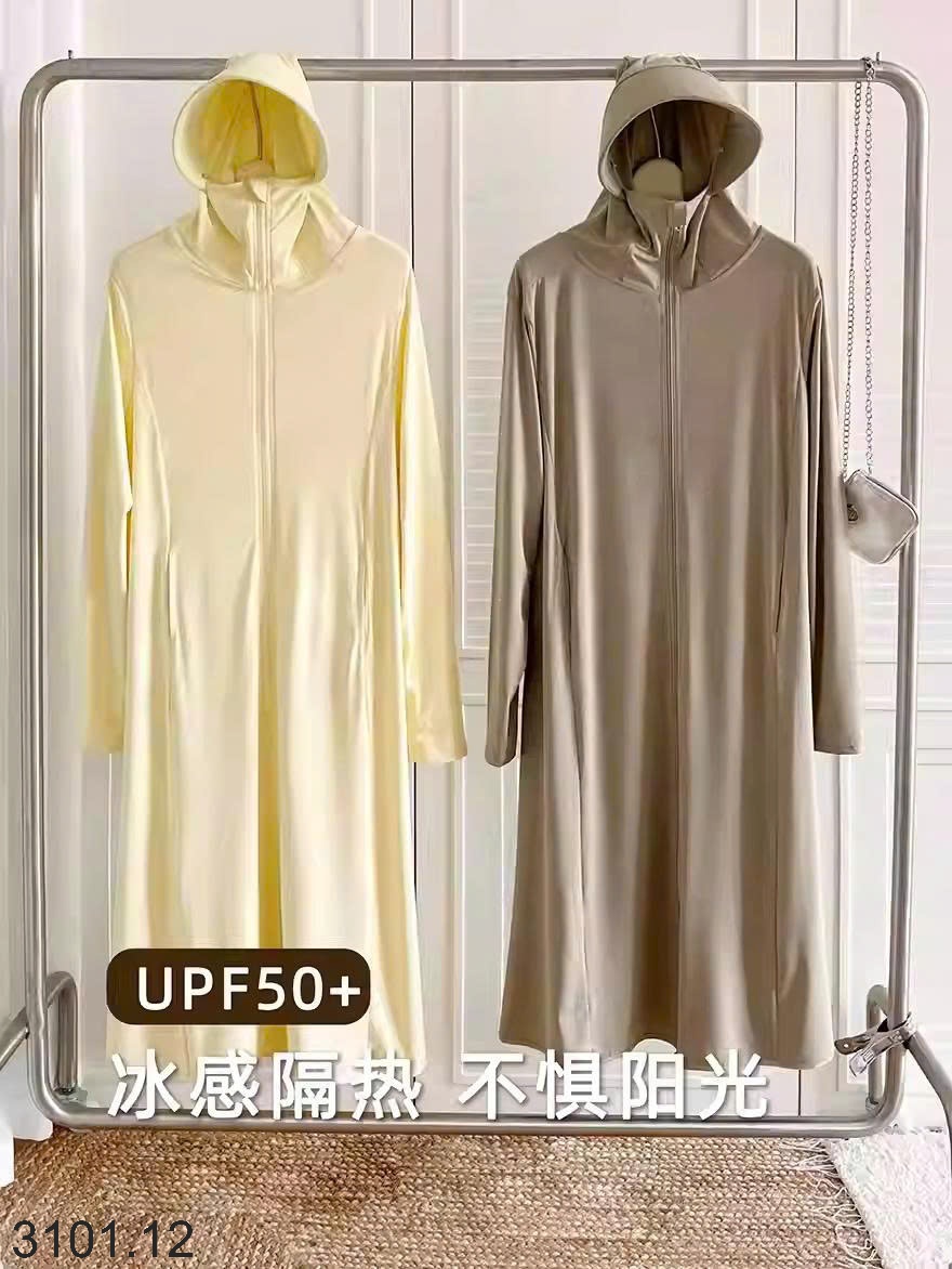 26HA3101.12 - ÁO CHỐNG NẮNG DÁNG DÀI LỤA BĂNG UPF50